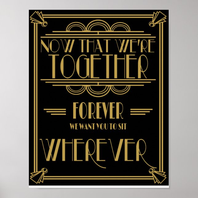 Plan de siège Art Déco S'asseoir partout où imprim (Devant)