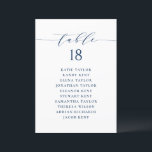 Plan de siège minimaliste bleu Numéro de table<br><div class="desc">Il s'agit d'un plan de sièges personnalisable par numéro de table. Il présente un scénario blanc bleu marine et une typographie classique. Personnalisez en ajoutant vos propres détails. Ce plan minimaliste de table est parfait pour les mariages,  les baby showers,  les douches nuptiales,  les anniversaires,  et bien plus encore.</div>