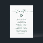 Plan de siège minimaliste vert Numéro de tableau<br><div class="desc">Il s'agit d'un plan de sièges personnalisable par numéro de table. Il dispose d'un script blanc vert et d'une typographie classique. Personnalisez en ajoutant vos propres détails. Ce plan minimaliste de table est parfait pour les mariages,  les baby showers,  les douches nuptiales,  les anniversaires,  et bien plus encore.</div>