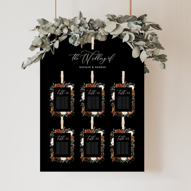 Plan de sièges de table à fleurs noires en terre c (Créateur téléchargé)