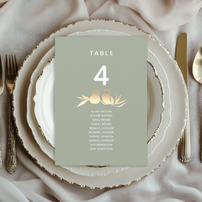Plan de table de mariage aux oiseaux de l'amour ve (Créateur téléchargé)