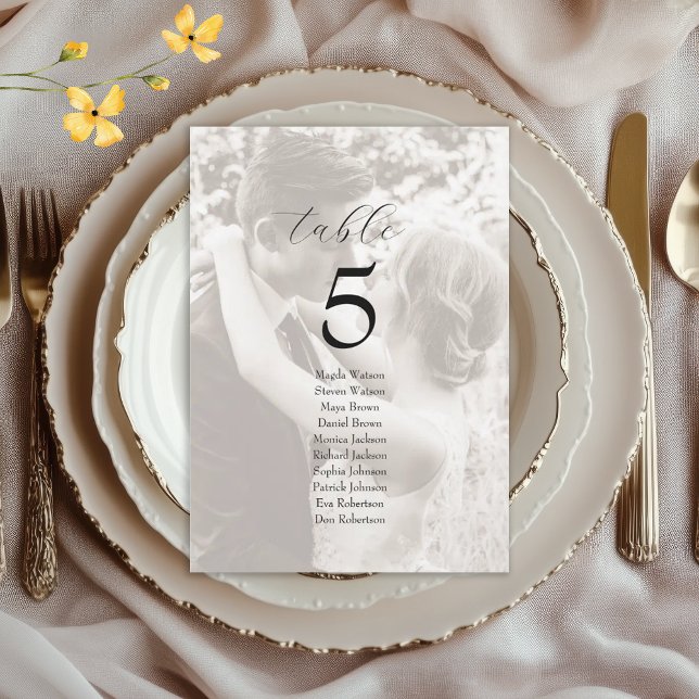 Plan de table de mariage avec photo (Créateur téléchargé)