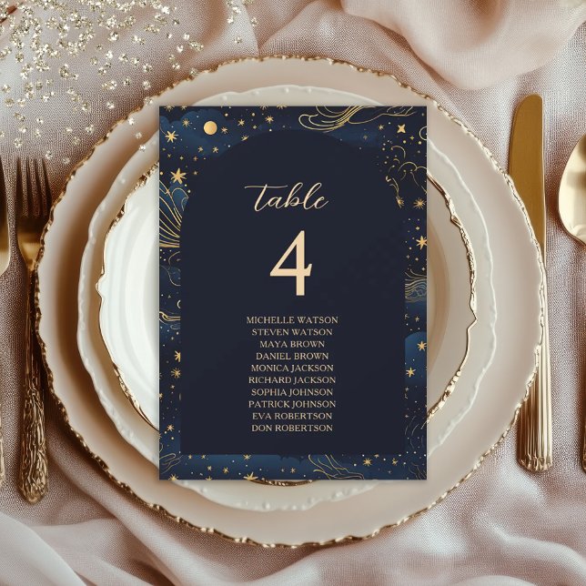 Plan de table de mariage céleste bohème (Créateur téléchargé)