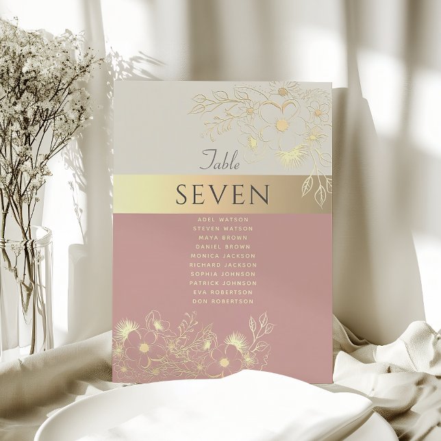 Plan de table de mariage en or rose (Créateur téléchargé)