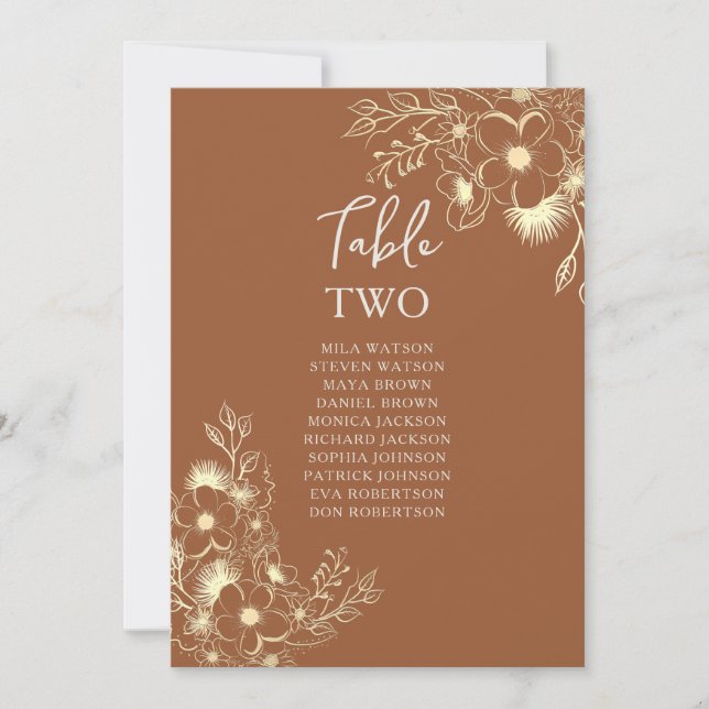 Plan de table de mariage en terre cuite (Devant)