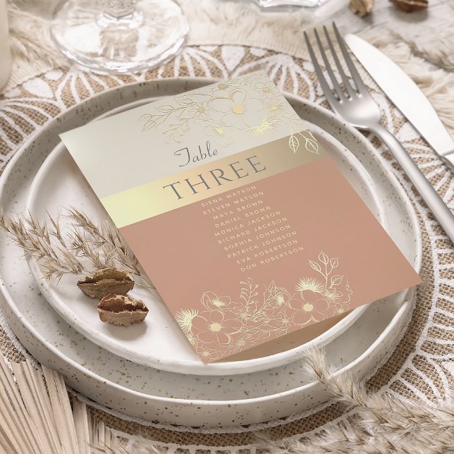 Plan de table de mariage en terre cuite florale (Créateur téléchargé)