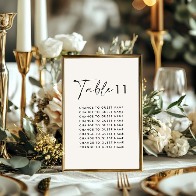 Plan de table de mariage moderne élégant blanc (Créateur téléchargé)