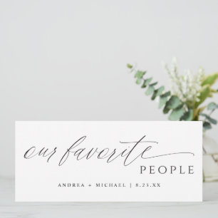 Plan de table de mariage Notre carte de personnes 