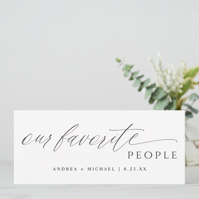 Plan de table de mariage Notre carte de personnes  (Debout devant)