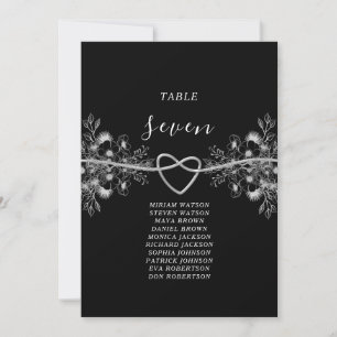 Plan de table de mariage rouge et noir