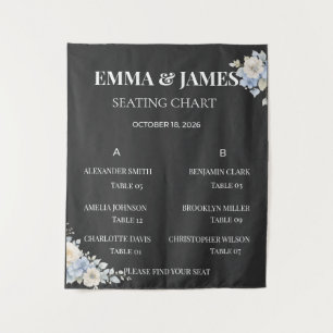 Plan de table de mariage Tapisserie florale élég