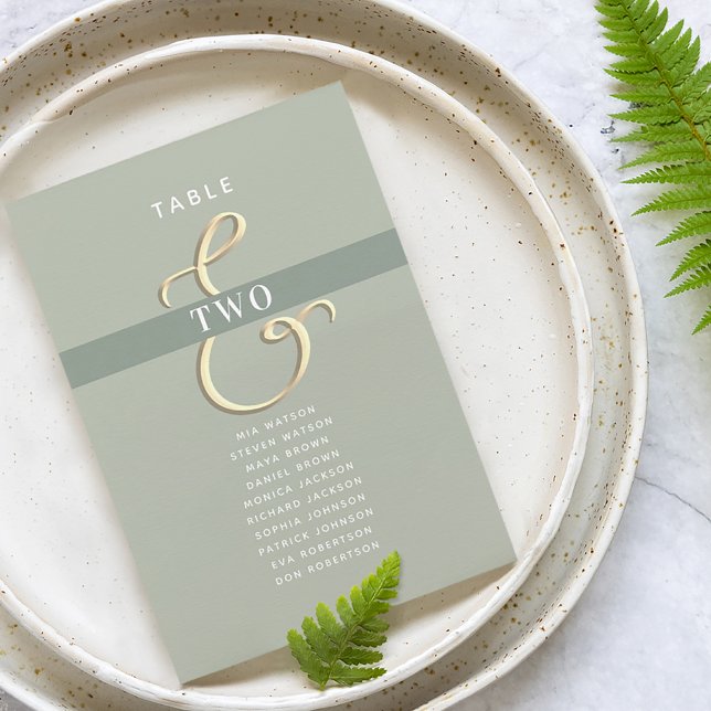 Plan de table de mariage vert sauge (Créateur téléchargé)