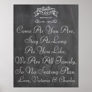 Plan de table de mariage vintage sur tableau noir 