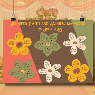 Plan de table mariage des années 70 Poster