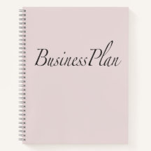 Plan d'entreprise rose pâle Carnet spiral non jugé