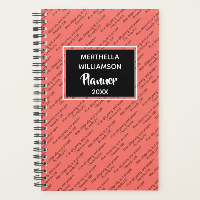 PLAN DILIGENTEMENT & PROSPER Christian Living Cora (Devant)