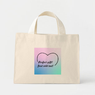 Plan du coeur et dos pastel sur le sac fourre-tout