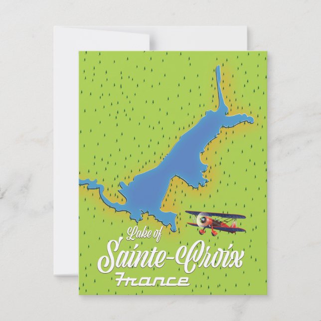 Plan du lac de Sainte-Croix France (Devant)
