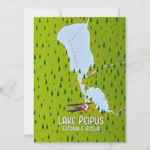 Plan du lac Peipus Estonie et Russie