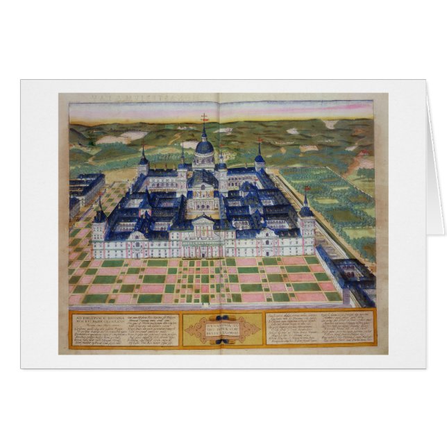 Plan du monastère de l'EL Escorial, de 'Civita (Devant horizontal)