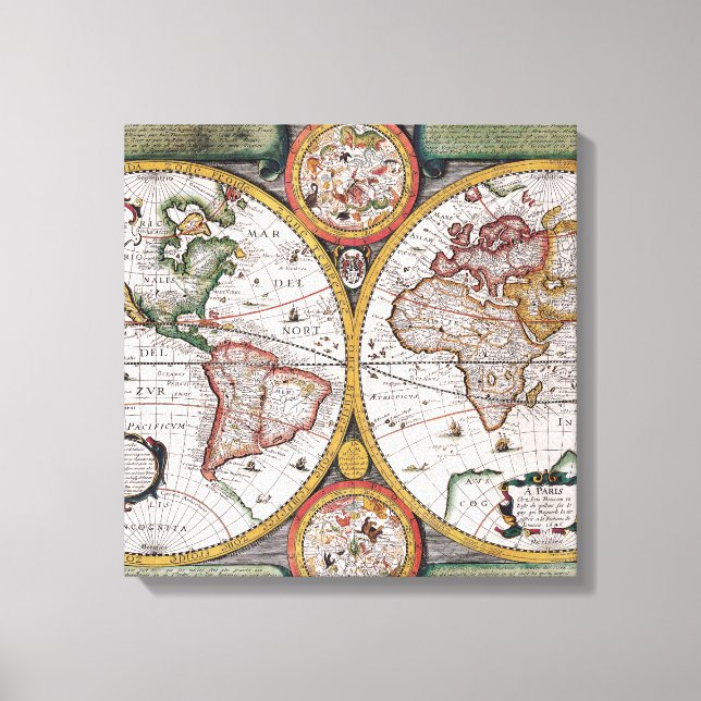 Plan du monde Art & Décor Mur Toile Enveloppée Imp (Recto)