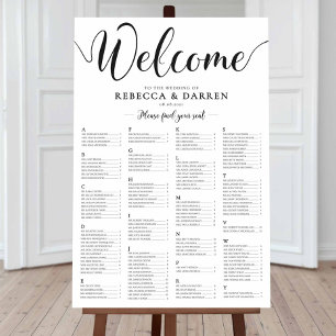 Plan du tableau Mariage du tableau de sièges alpha