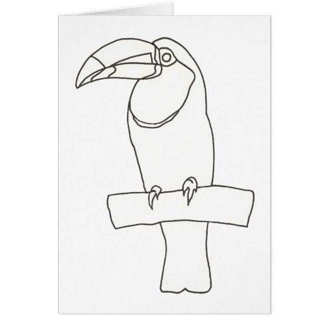 Plan d'un oiseau Toucan sur les cartes de branche (Devant)