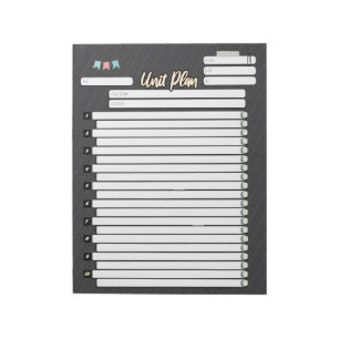 PLAN D'UNITÉ D'HOMESCHOOL 10 UNITÉS Bloc-notes