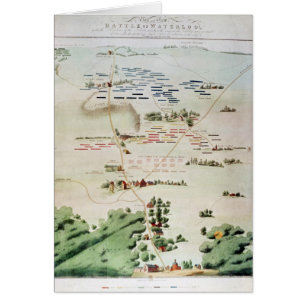 Plan et vue de la bataille de waterloo