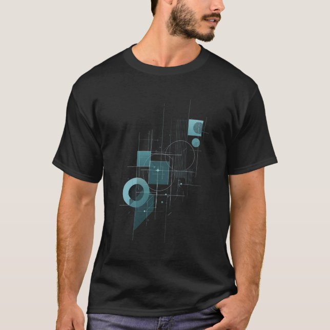 Plan géométrique - T-Shirt Tech Abstrait (Devant)