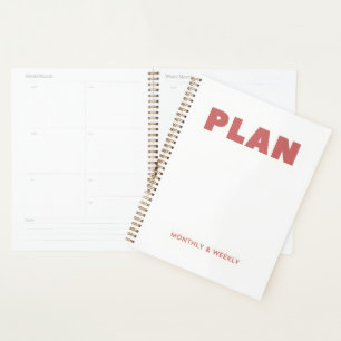 Plan mensuel et hebdomadaire rose
