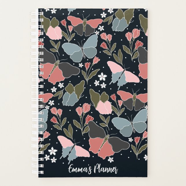 Plan papillon bleu | Planificateur personnalisable (Devant)