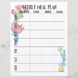 Plan repas organisateur hebdomadaire