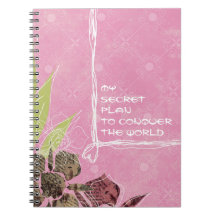 Plan secret Carnet Fleurs roses