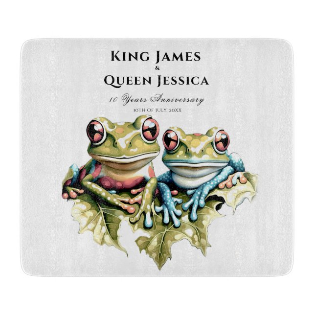 Planche À Découper 10 ans Mariage Anniversaire Jardin Décontractée fê (Devant)