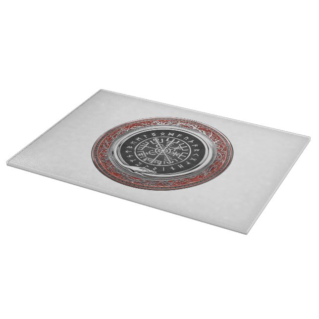 Planche À Découper [110] Vegvisir - Viking Silver Magic Runic Compass (Coin)