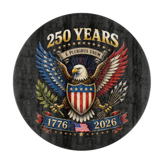 Planche À Découper 250 Ans d'Amérique 1776 2026 250e Anniversaire  (Devant)