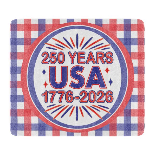 Planche À Découper 250 Ans USA | 1776–2026 Semiquincentenaire (Devant)