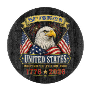 Planche À Découper 250e anniversaire États-Unis 4 juillet patriotique