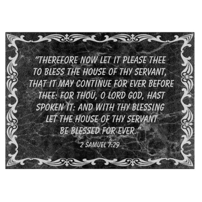 Planche À Découper 2 Samuel 7:29 (Devant)