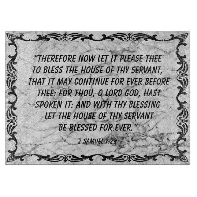 Planche À Découper 2 Samuel 7:29    Coupe (Devant)