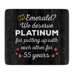 Planche À Découper 55e anniversaire de mariage I - Couple drôle d'éme