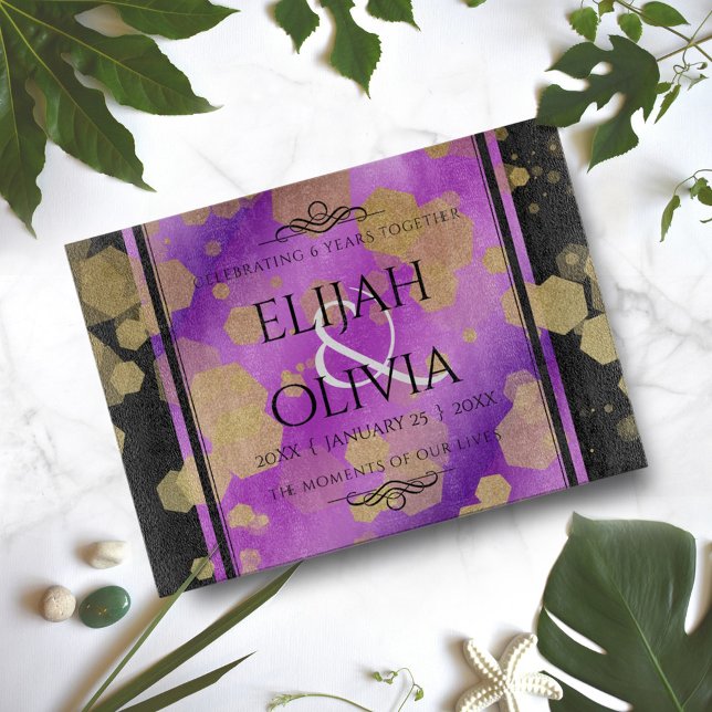 Planche À Découper 6e 33e 47e 48e Anniversaire de mariage Améthyste (Créateur téléchargé)