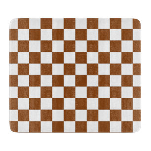 Planche À Découper à damiers Brown et blanc