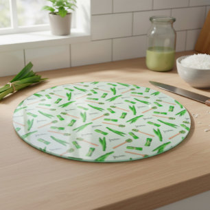 Planche à découper à motif de feuille de pandan 