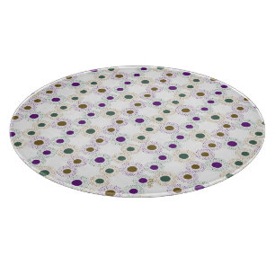 Planche À Découper À petits pois (or/vert/violet)