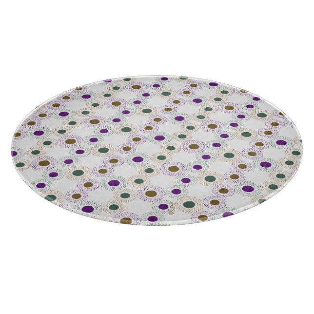Planche À Découper À petits pois (or/vert/violet) (Coin)