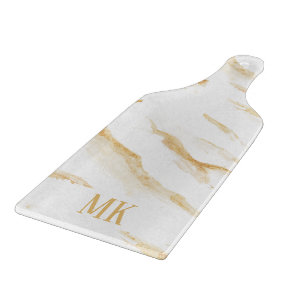 Planche À Découper Abstrait blanc et beige Agate Marble Swirl