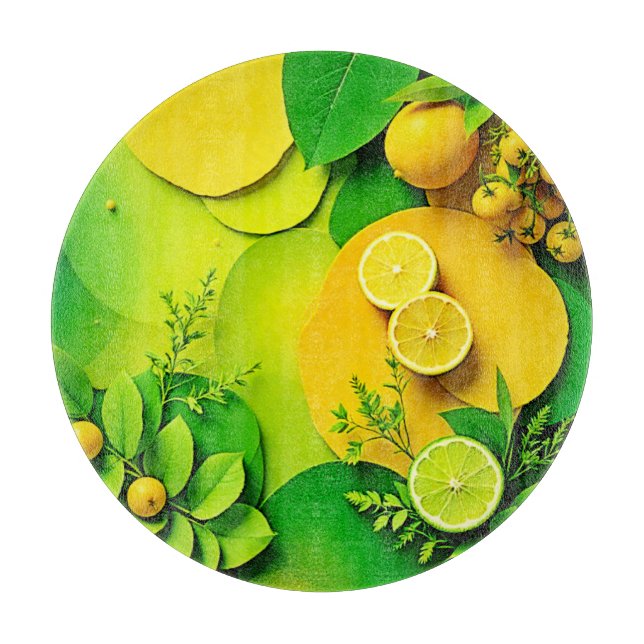 Planche À Découper Abstrait citron citron citron citron citron et l'a (Devant)