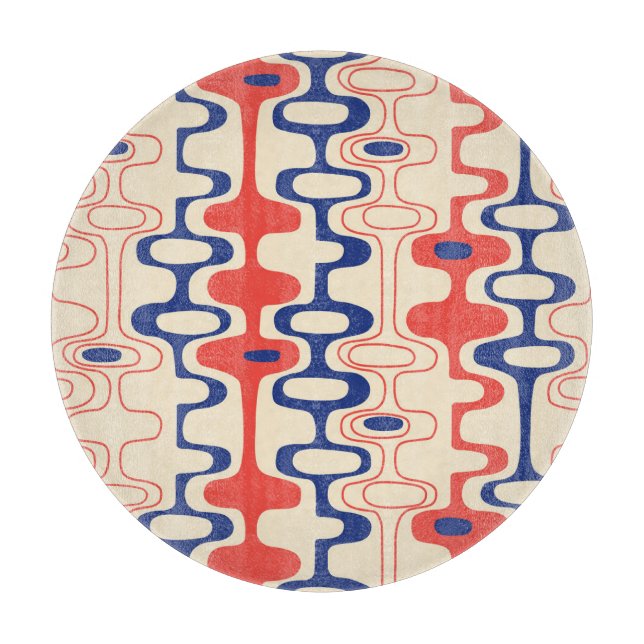 Planche À Découper Abstrait du milieu du siècle : design moderne et t (Devant)